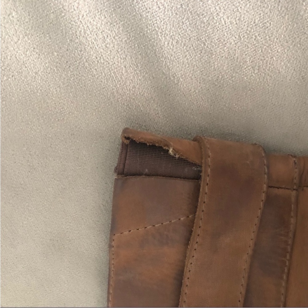 Brown distressed Leather Knee-High Boots size 8 - Picture 2 of 8